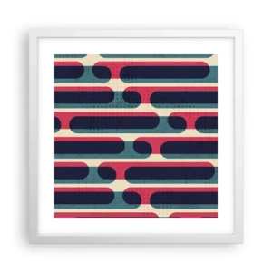 Plakat i hvid ramme - Indad og fremad - 40x40 cm