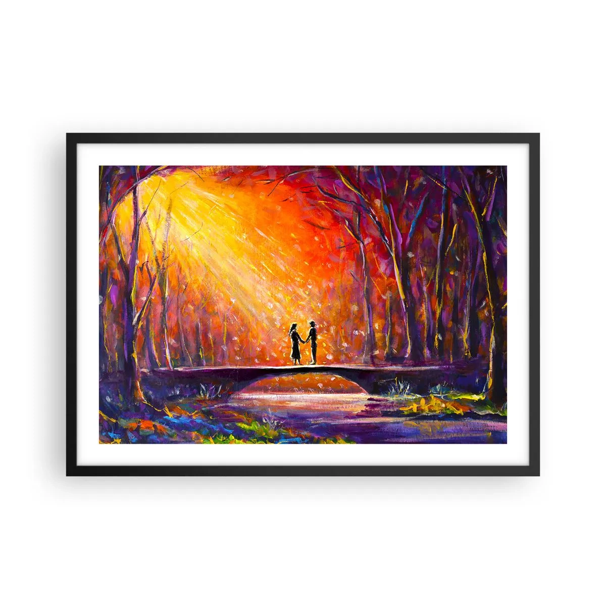 Plakat i sort ramme - Himlen elsker dem også - 70x50 cm