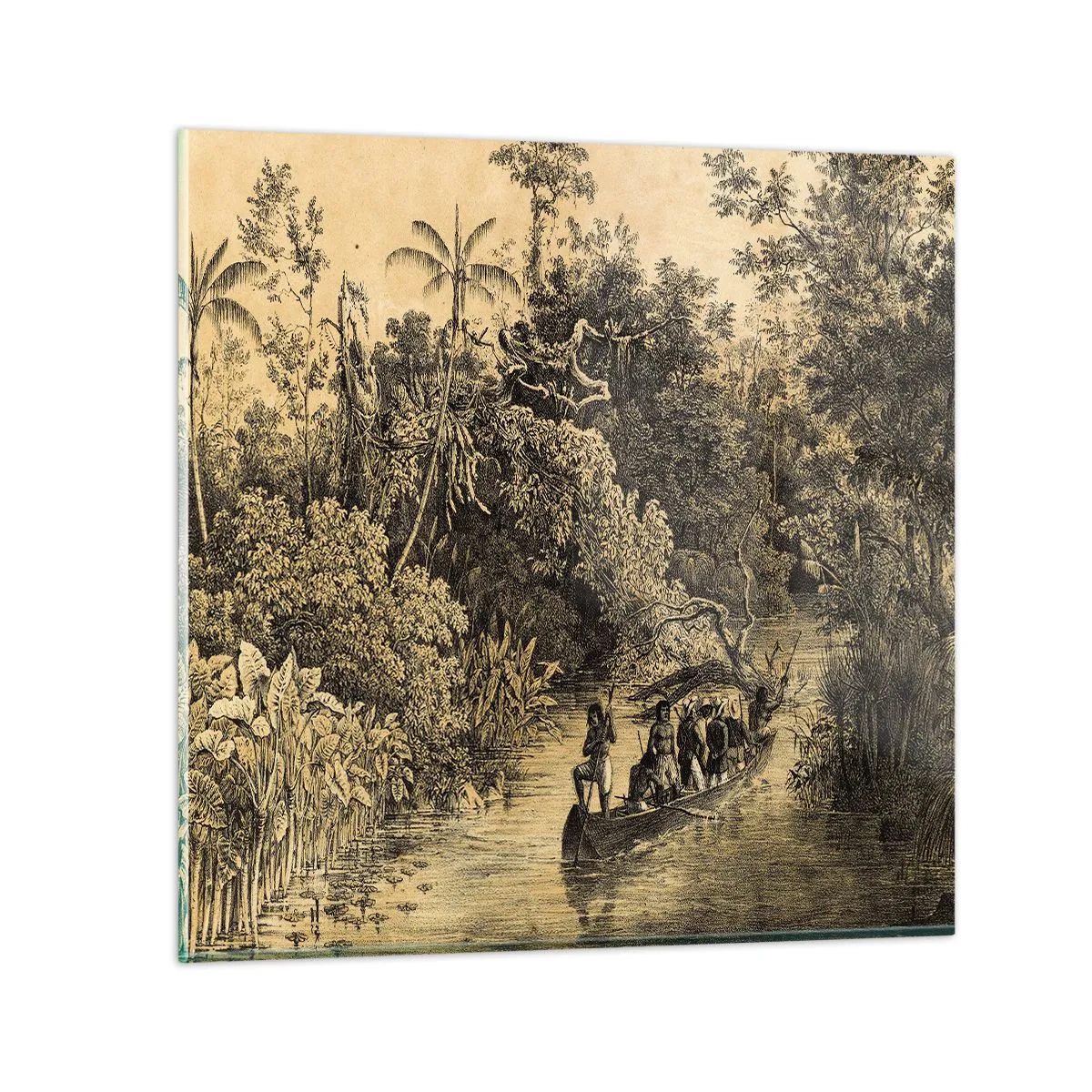 Billede på glas - Rejsen til kilden - 70x70 cm