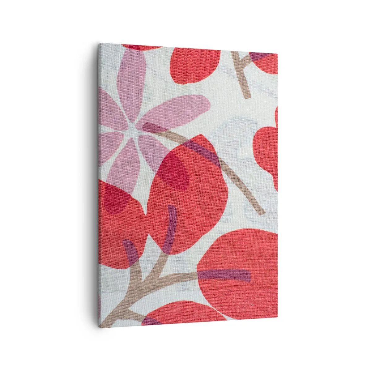 Lærredstryk - Billede på lærred - Blomsterkomposition i pink - 50x70 cm