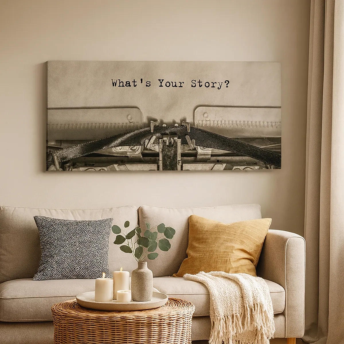 Lærredstryk - Billede på lærred - Fortæl mig - 30x30 cm