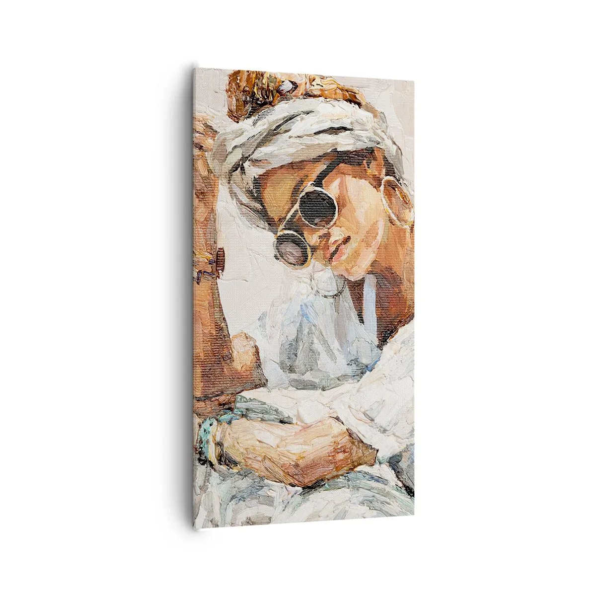 Lærredstryk - Billede på lærred - Portræt i fuldt sollys - 65x120 cm