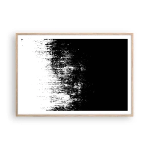 Plakat i ramme af lyst egetræ - Og vinderen er... - 100x70 cm