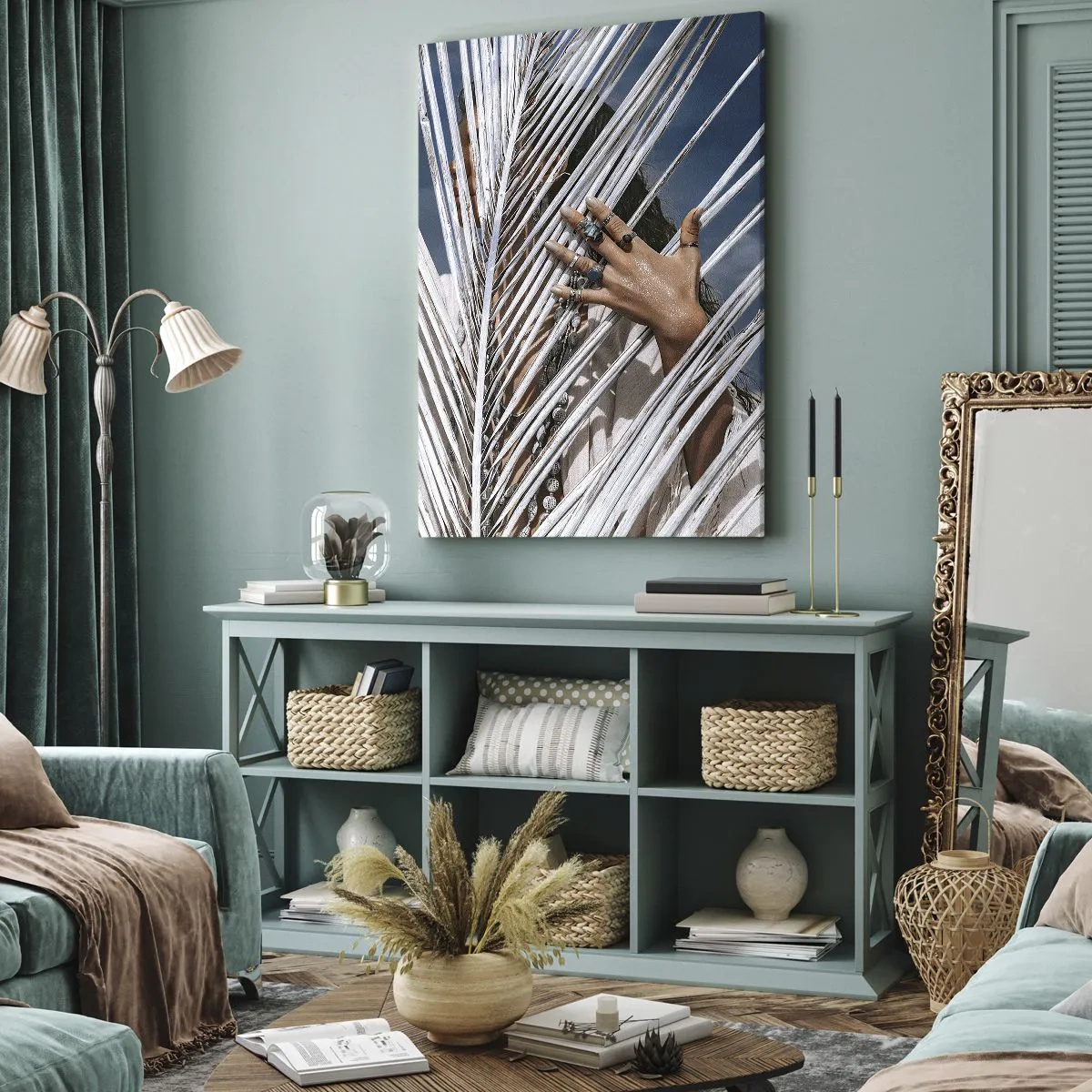 Lærredstryk - Billede på lærred - Shamanens kæreste? - 45x80 cm