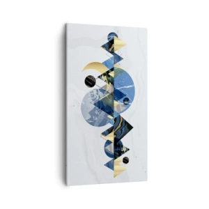 Lærredstryk - Billede på lærred - Geometrisk landskab - 45x80 cm