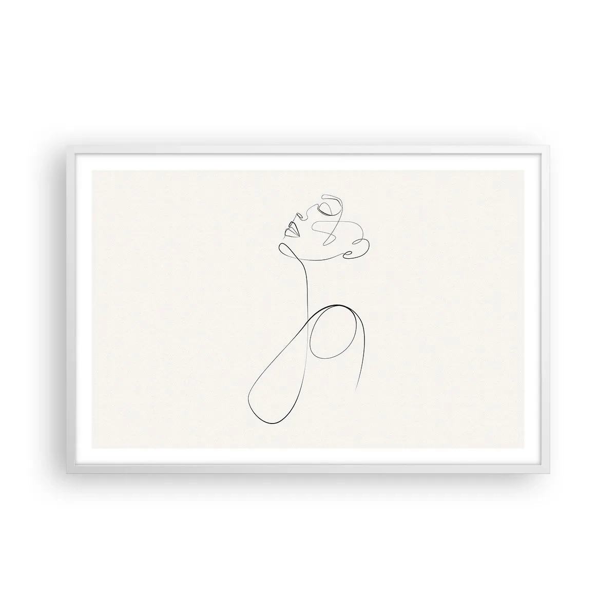Plakat i hvid ramme - Sløjfet i drømme - 91x61 cm