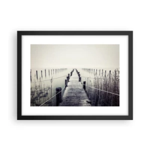 Plakat i sort ramme - Fordyb dig i fred - 40x30 cm