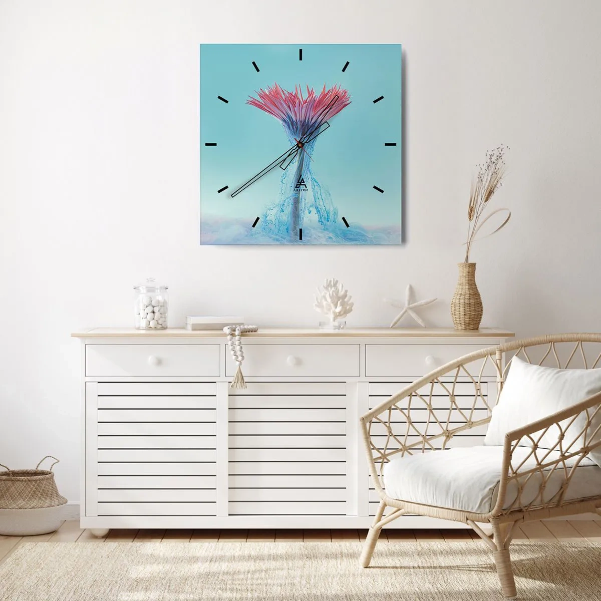 Vægur, Uret - I en nærende omfavnelse - 40x40 cm