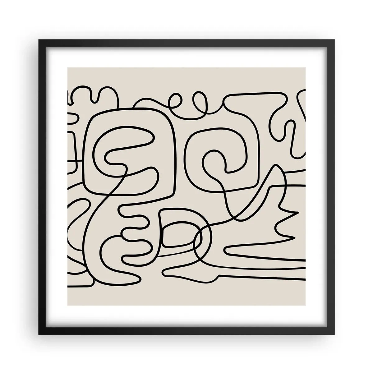 Plakat i sort ramme - På sporet - 50x50 cm