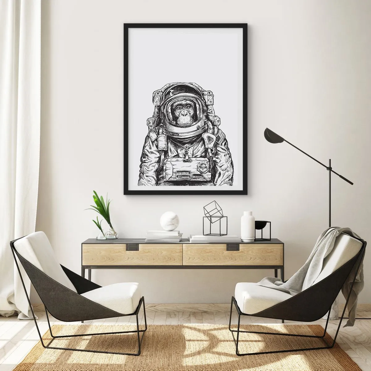 Plakat i sort ramme - Alternativ evolution - 70x100 cm