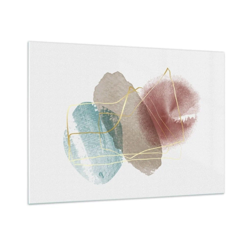 Billede på glas - Rummets perler - 100x70 cm