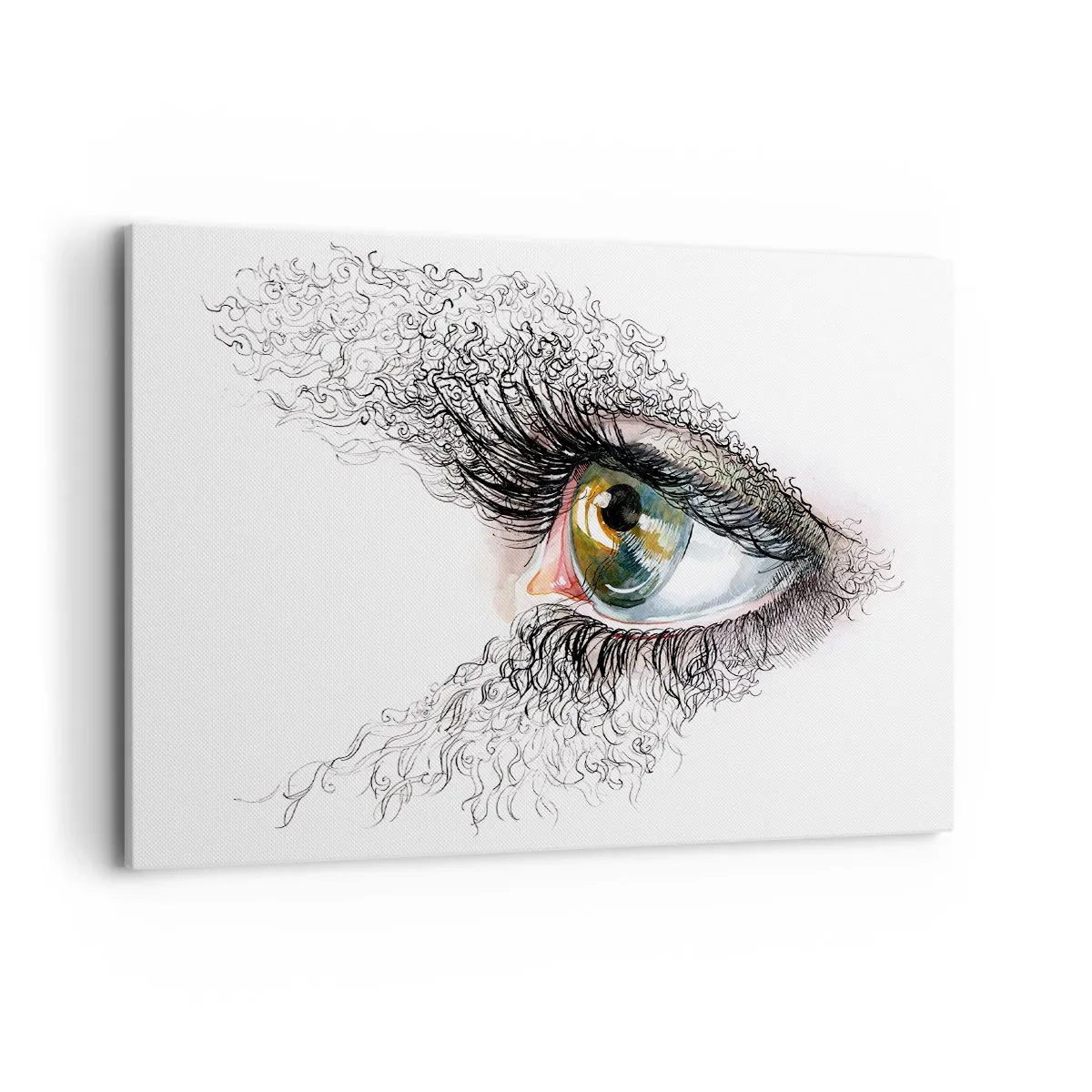 Lærredstryk - Billede på lærred - Se direkte ind i sjælen - 100x70 cm