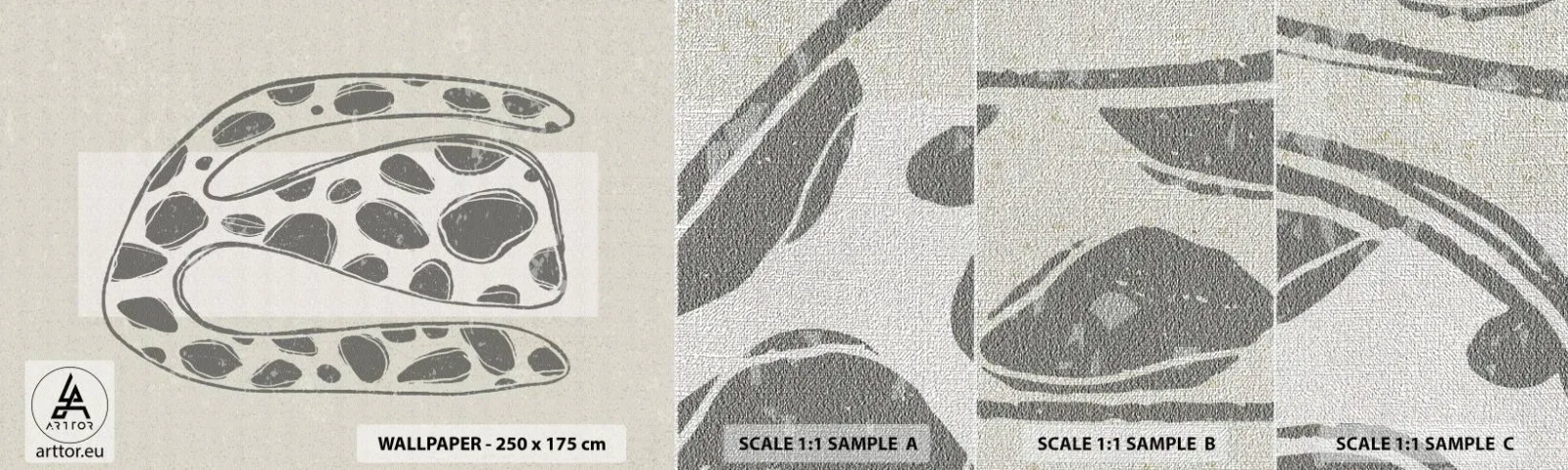 Prøve Fototapet Premium Canvas - Bizart væsen - Boho, Minimalisme, Lyse - 100x30 cm