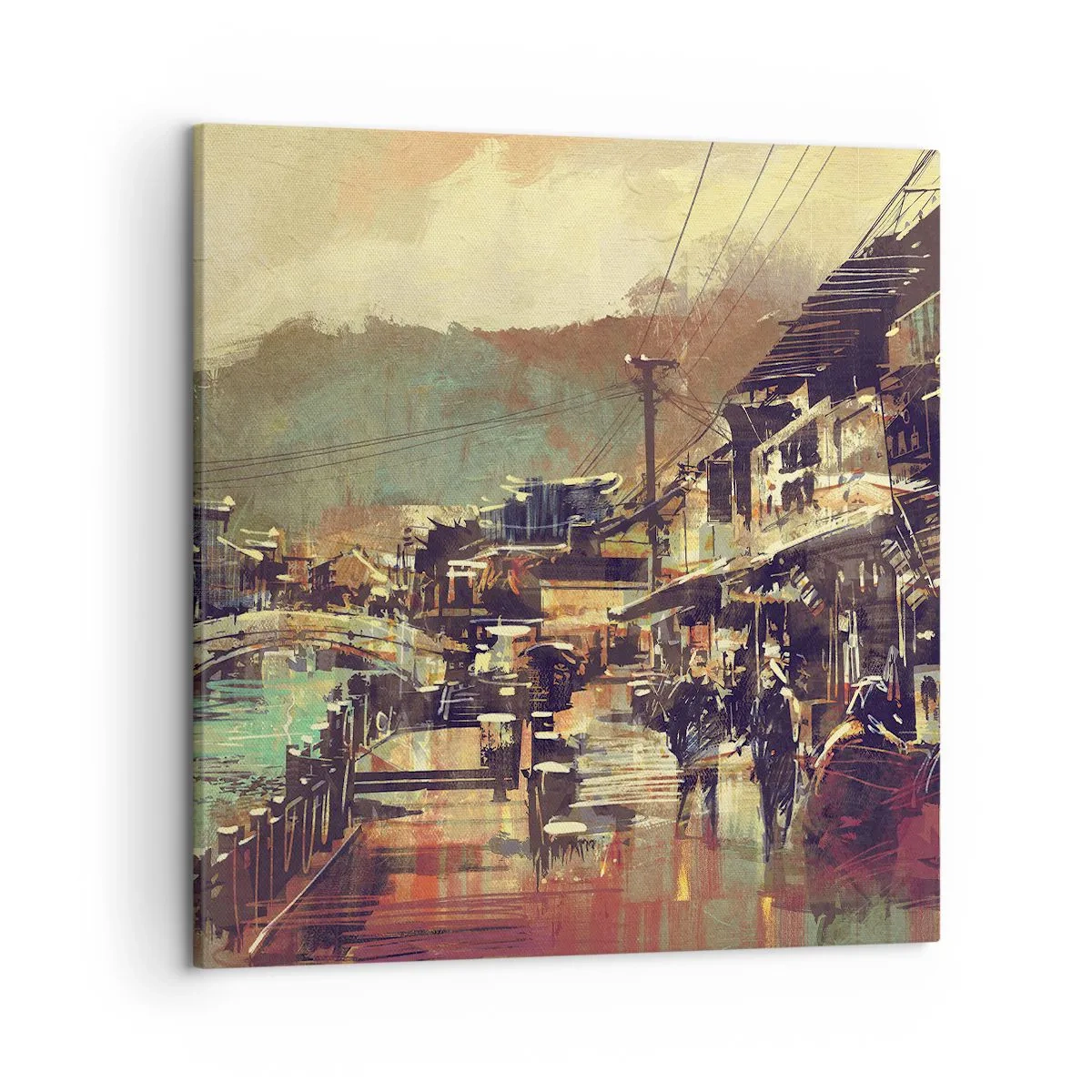 Lærredstryk - Billede på lærred - Livet som et væld af gråt - 50x50 cm
