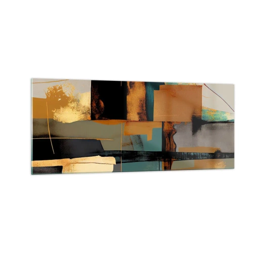 Billede på glas - Abstraktion - lys og skygge - 100x40 cm