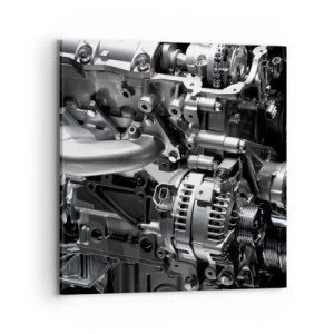 Lærredstryk - Billede på lærred - Stål, smuk, stærk - 70x70 cm