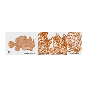 Prøve Fototapet Selvklæbende Deluxe Sticker - Og dog en fisk - Havfisk, Ocean, Ved havet - 100x30 cm