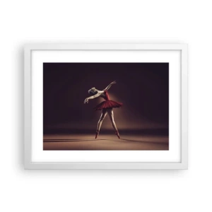 Plakat i hvid ramme - Prima ballerina - 40x30 cm