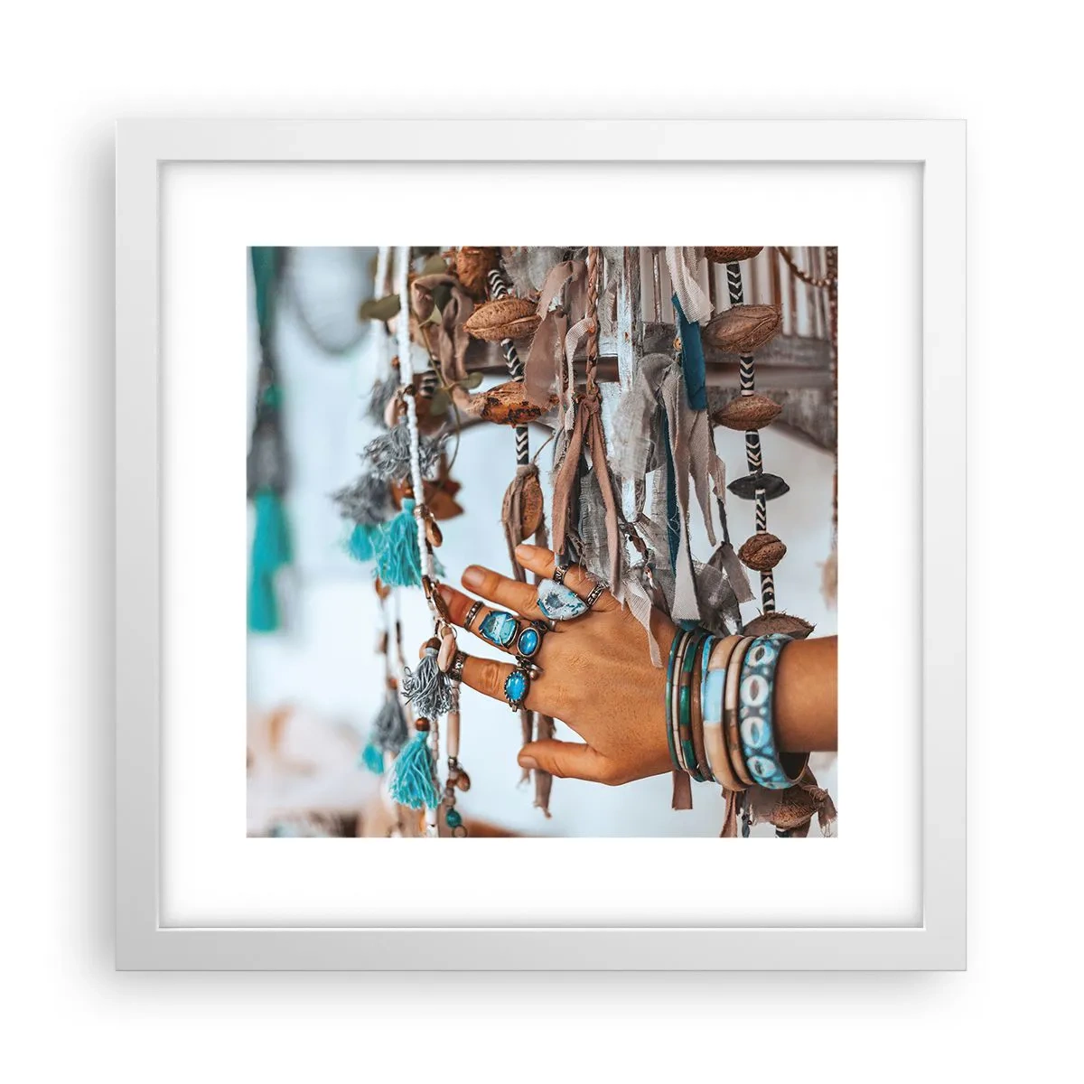 Plakat i hvid ramme - Lokale skatte - 30x30 cm