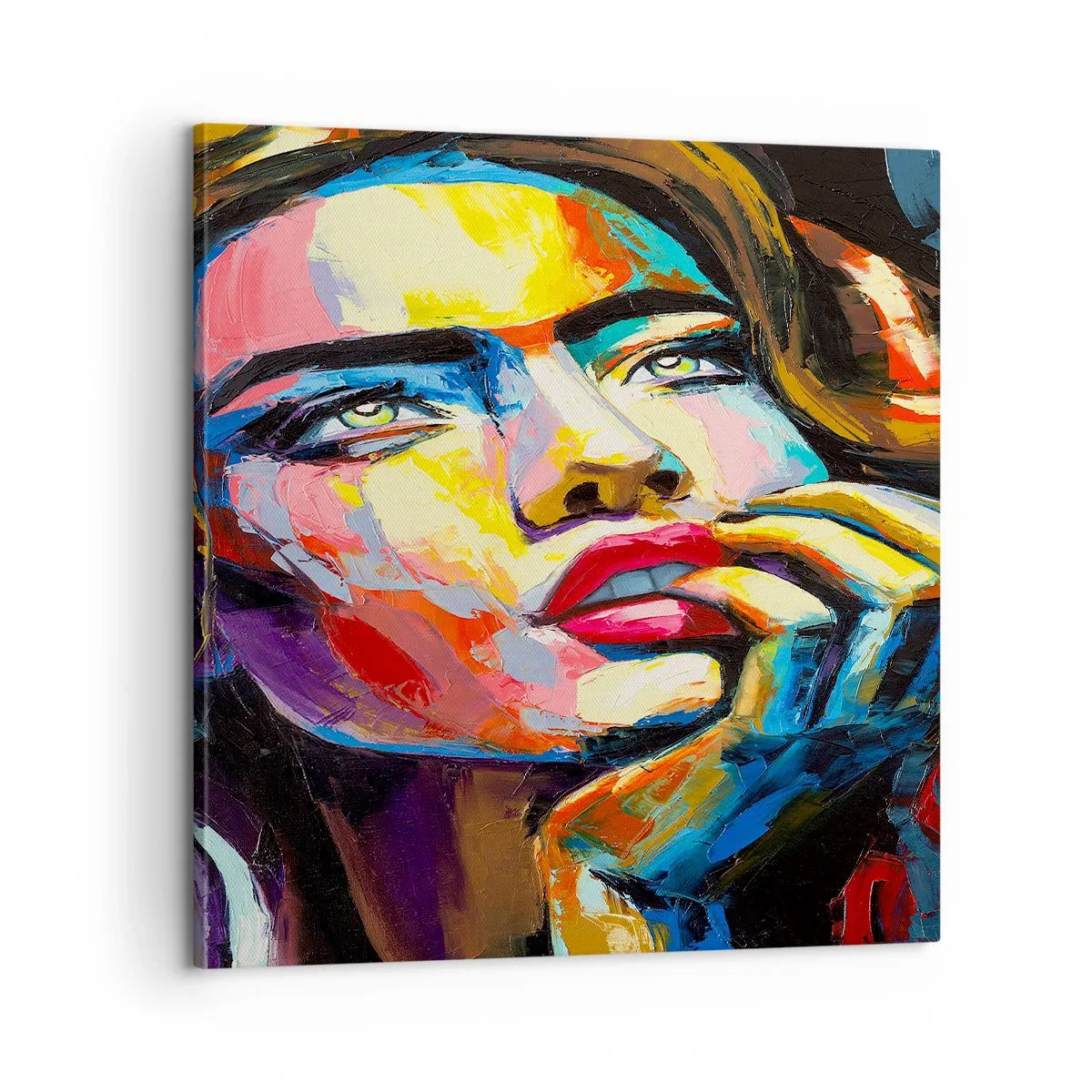 Lærredstryk - Billede på lærred - Drømme som fugle svæver gennem himlen - 60x60 cm