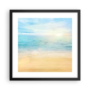 Plakat i sort ramme - Det store blå - 40x40 cm