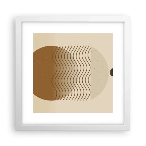 Plakat i hvid ramme - Om geometriske figurers oprindelse - 30x30 cm