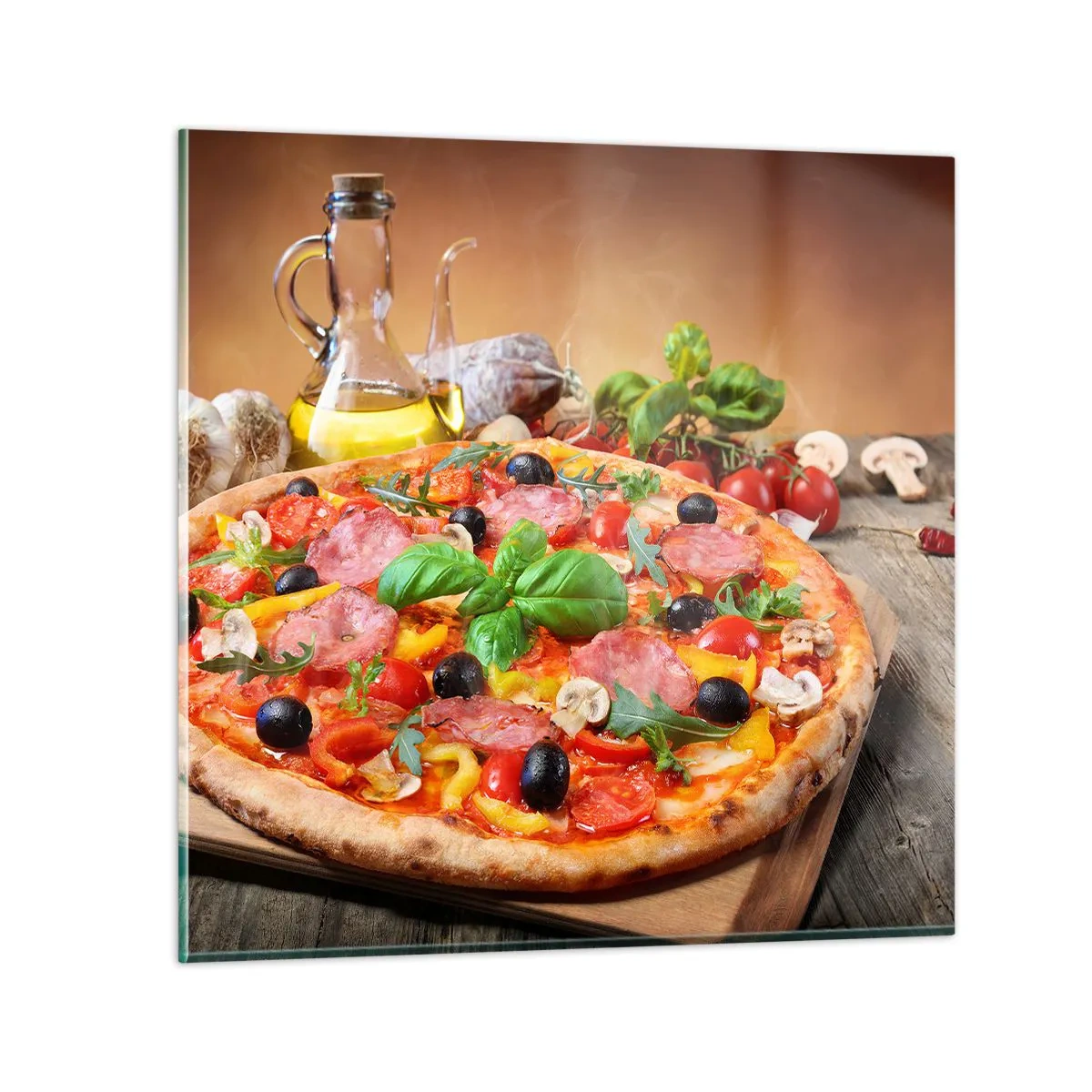 Billede på glas - Med en ægte italiensk smag - 60x60 cm