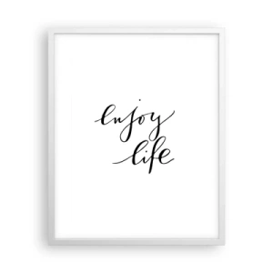 Plakat i hvid ramme - Intet at tilføje… - 40x50 cm