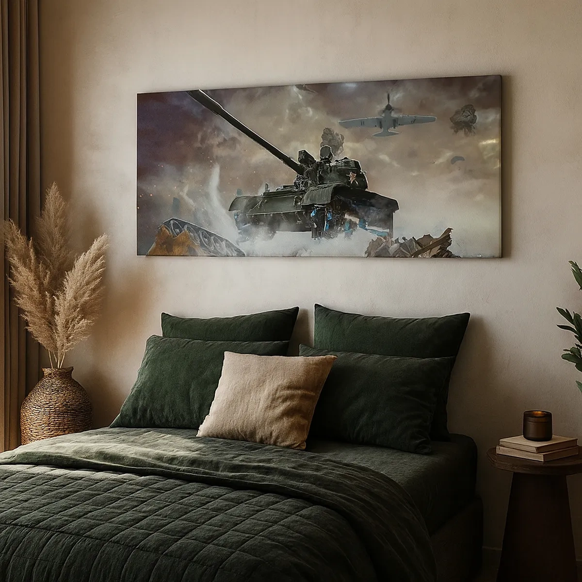 Lærredstryk - Billede på lærred - Kampen er frygtelig og smuk - 30x30 cm