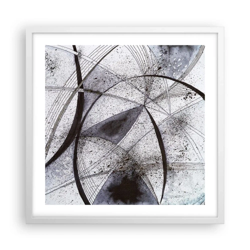 Plakat i hvid ramme - Futuristisk fantasi - 50x50 cm