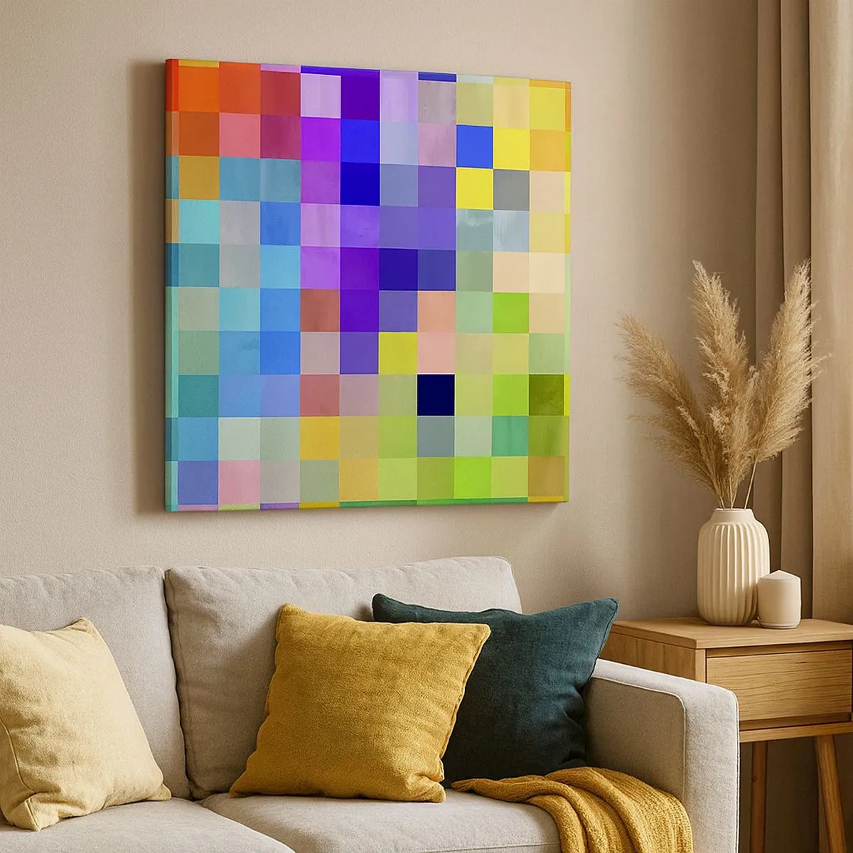 Lærredstryk - Billede på lærred - Alle er forskellige, alle er lige - 30x30 cm