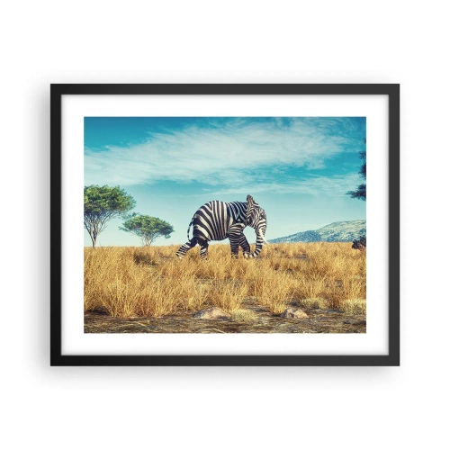Plakat i sort ramme - Grå er ikke længere på mode - 50x40 cm