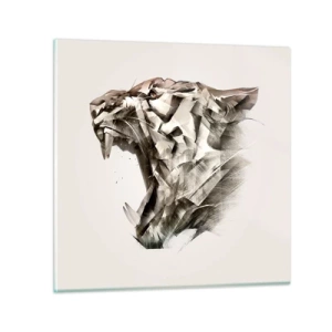 Billede på glas - Du ved allerede, hvem der har ansvaret - 40x40 cm