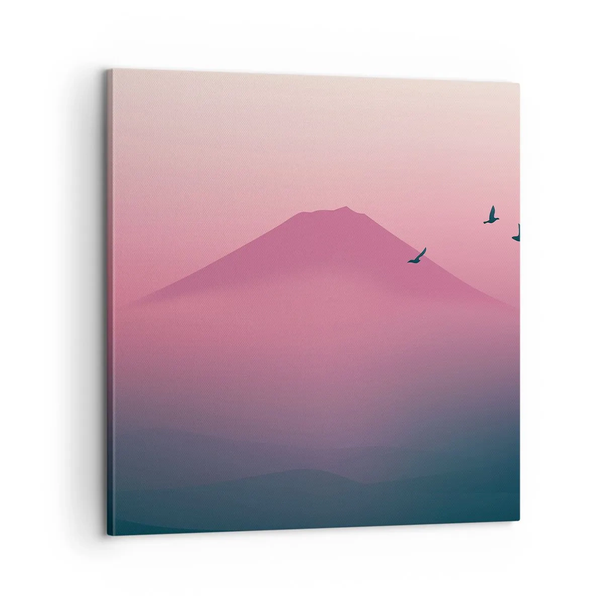 Lærredstryk - Billede på lærred - Vandrer over skyerne - 60x60 cm