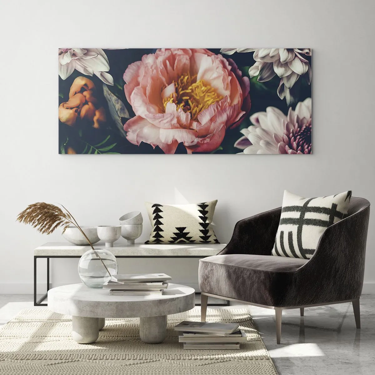 Billede på glas - Med barok pragt - 100x40 cm