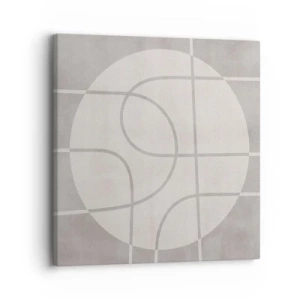 Lærredstryk - Billede på lærred - Cirkulær og lige frem - 30x30 cm