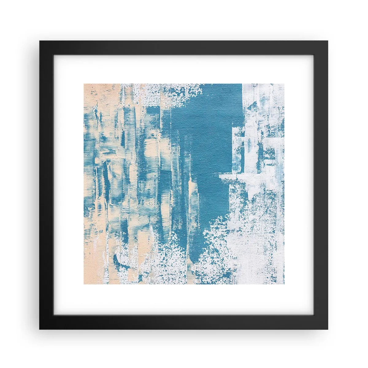 Plakat i sort ramme - Gennem istappen - 30x30 cm