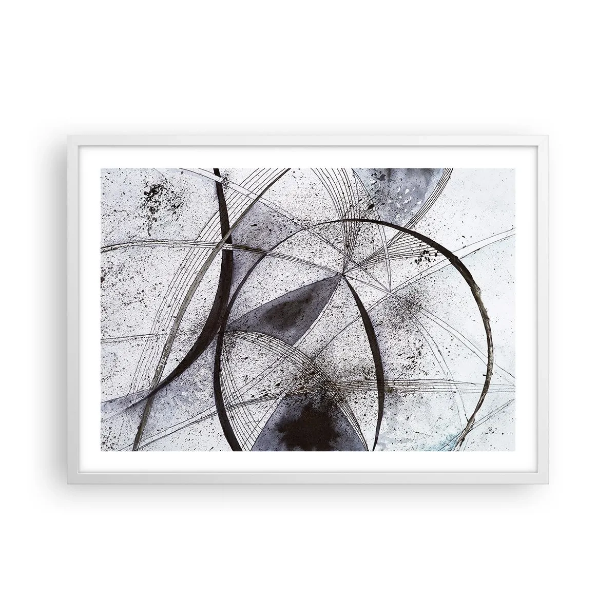 Plakat i hvid ramme - Futuristisk fantasi - 70x50 cm