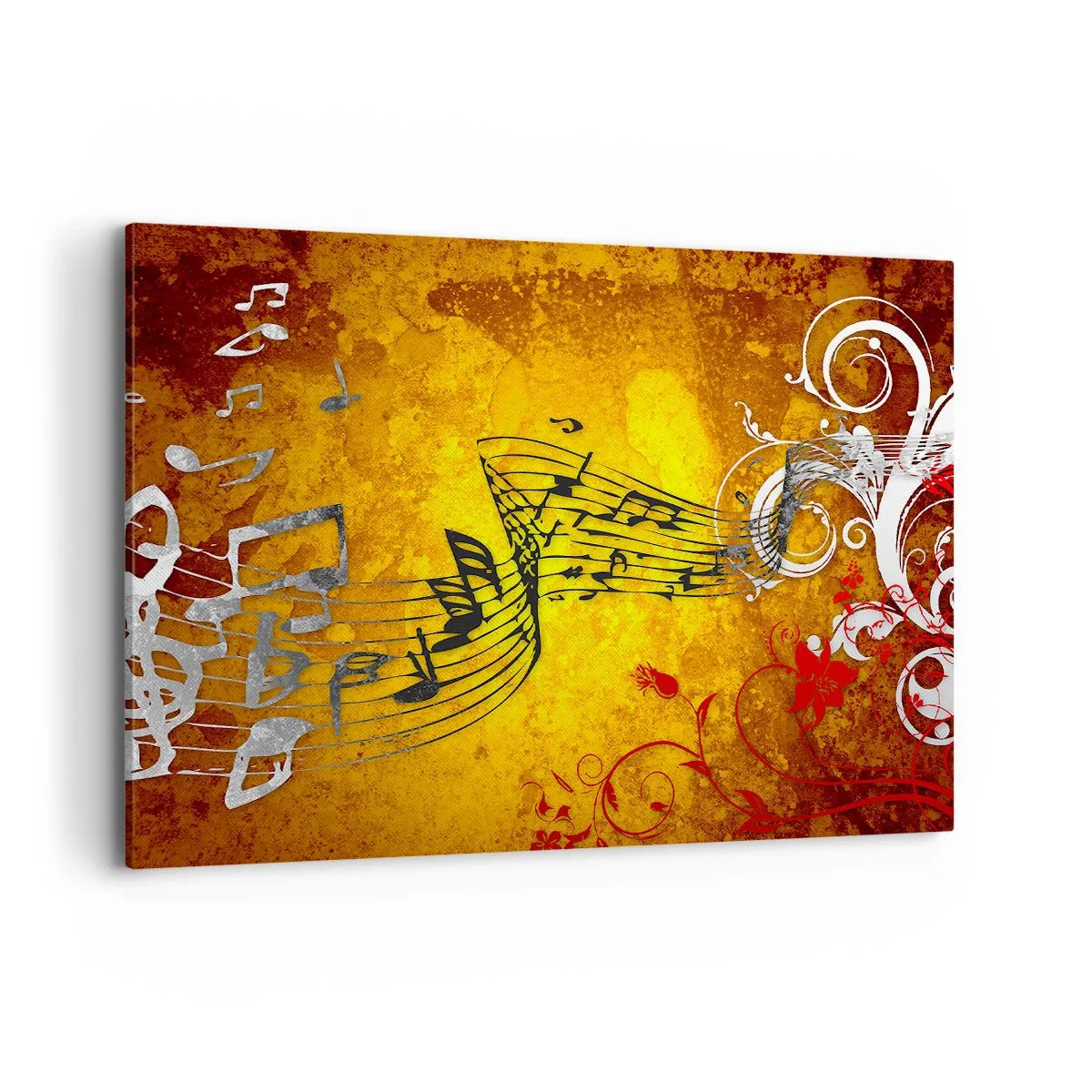 Lærredstryk - Billede på lærred - Lad musikken spille - 100x70 cm