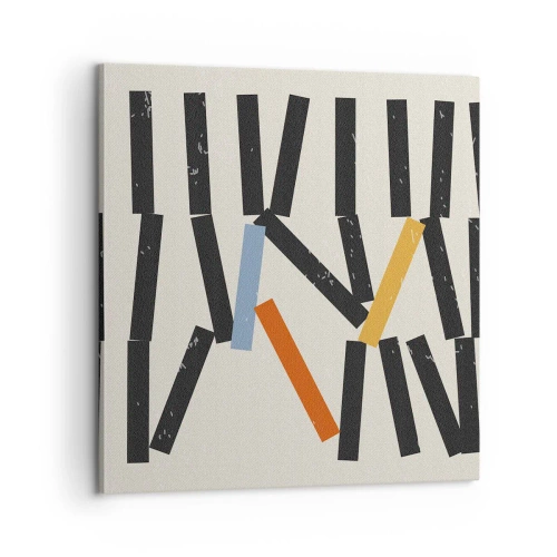 Lærredstryk - Billede på lærred - Dominoer - komposition - 60x60 cm