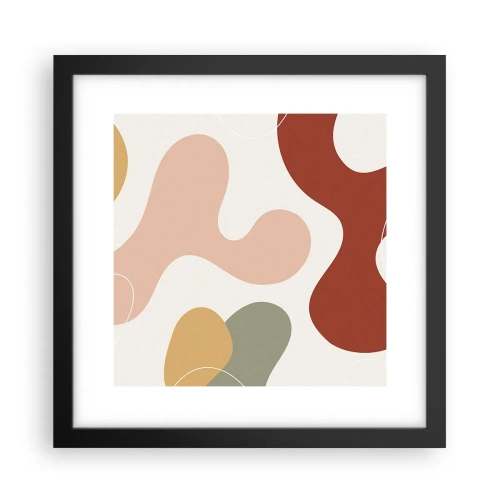 Plakat i sort ramme - Es eller flores? - 30x30 cm