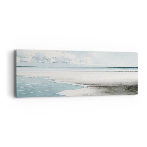 Lærredstryk - Billede på lærred - Blidt tidevand - 90x30 cm
