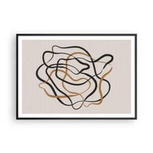 Plakat i sort ramme - Alt er gået galt - 100x70 cm