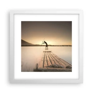 Plakat i hvid ramme - Før du hviler - 30x30 cm