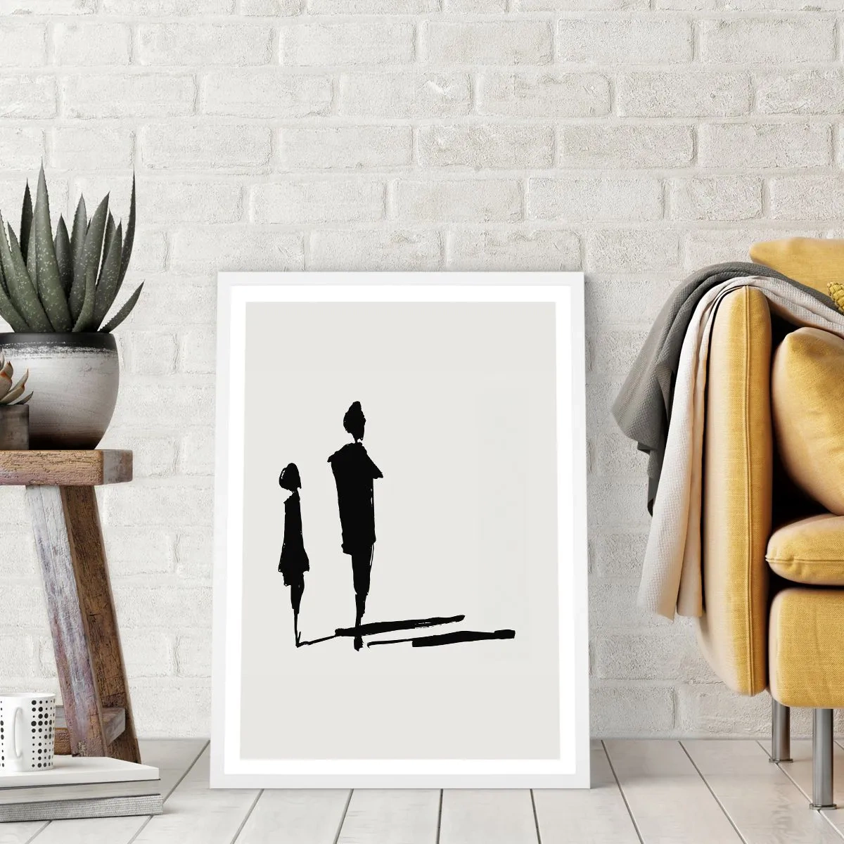 Plakat i hvid ramme - Sikkert sammen? - 40x50 cm