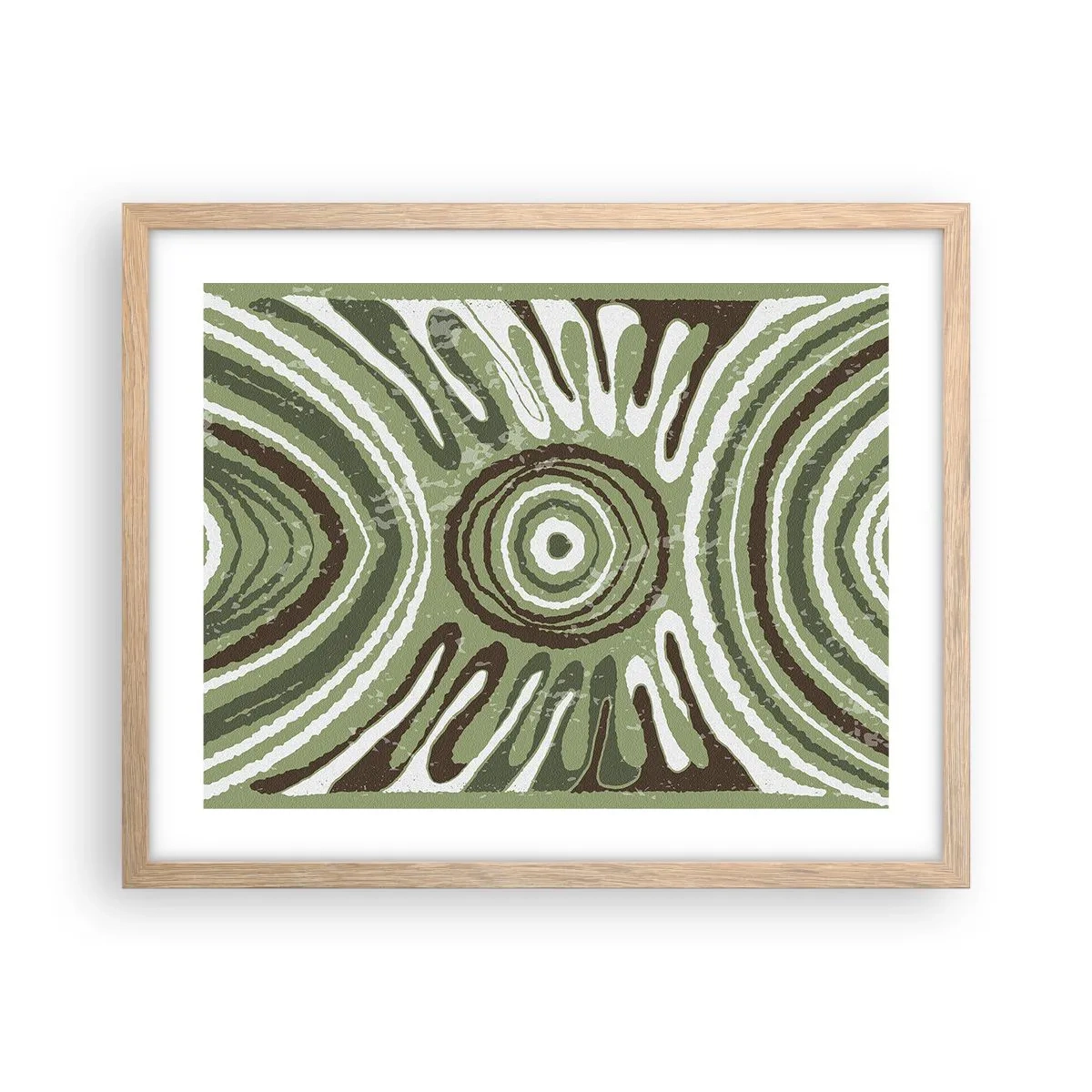 Plakat i ramme af lyst egetræ - Eksplosion af følelser - 50x40 cm