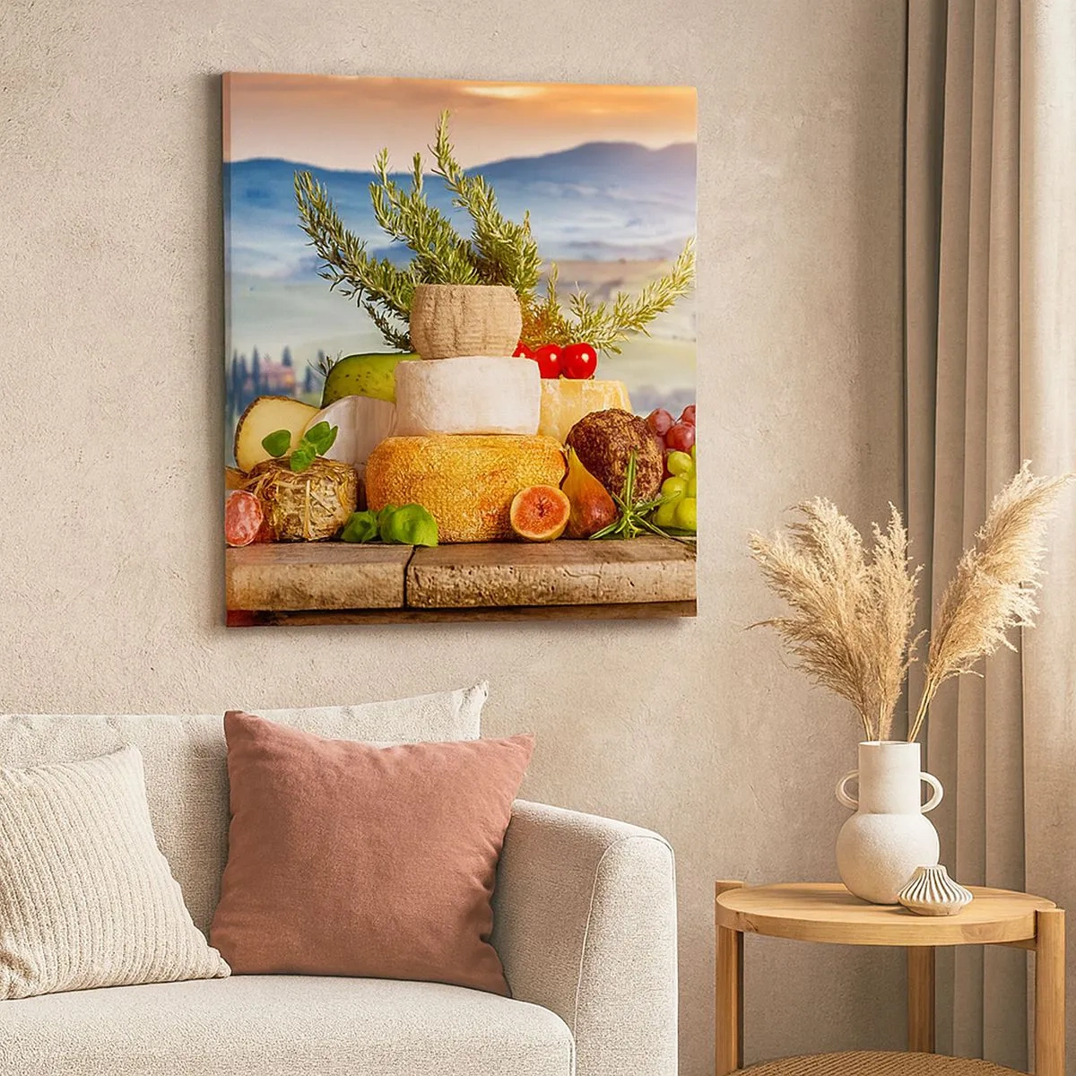 Lærredstryk - Billede på lærred - Italiensk livsglæde - 30x30 cm