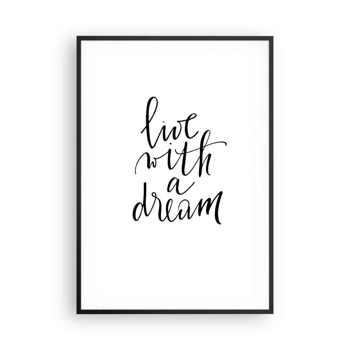 Plakat i sort ramme - Of course - 70x100 cm