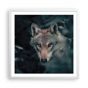 Plakat i hvid ramme - Jæger - 60x60 cm