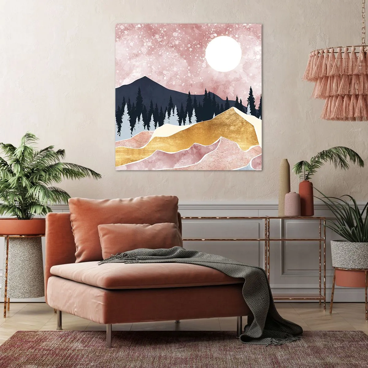 Lærredstryk - Billede på lærred - Nattevagt - 70x70 cm